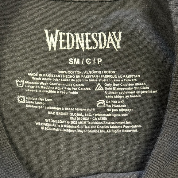 Wednesday Graphic Tee - Women’s Size S - Picture 3 of 4